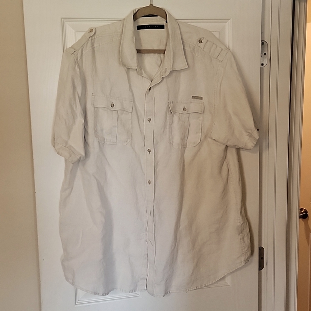 Short sleeve linen shirt